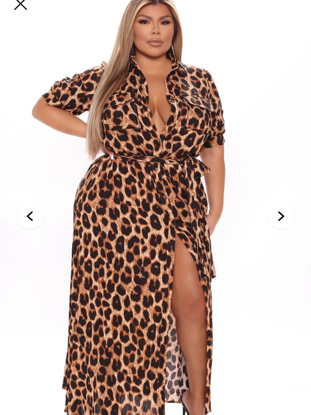 Leopard Print button up Maxi Dress - fashion nova